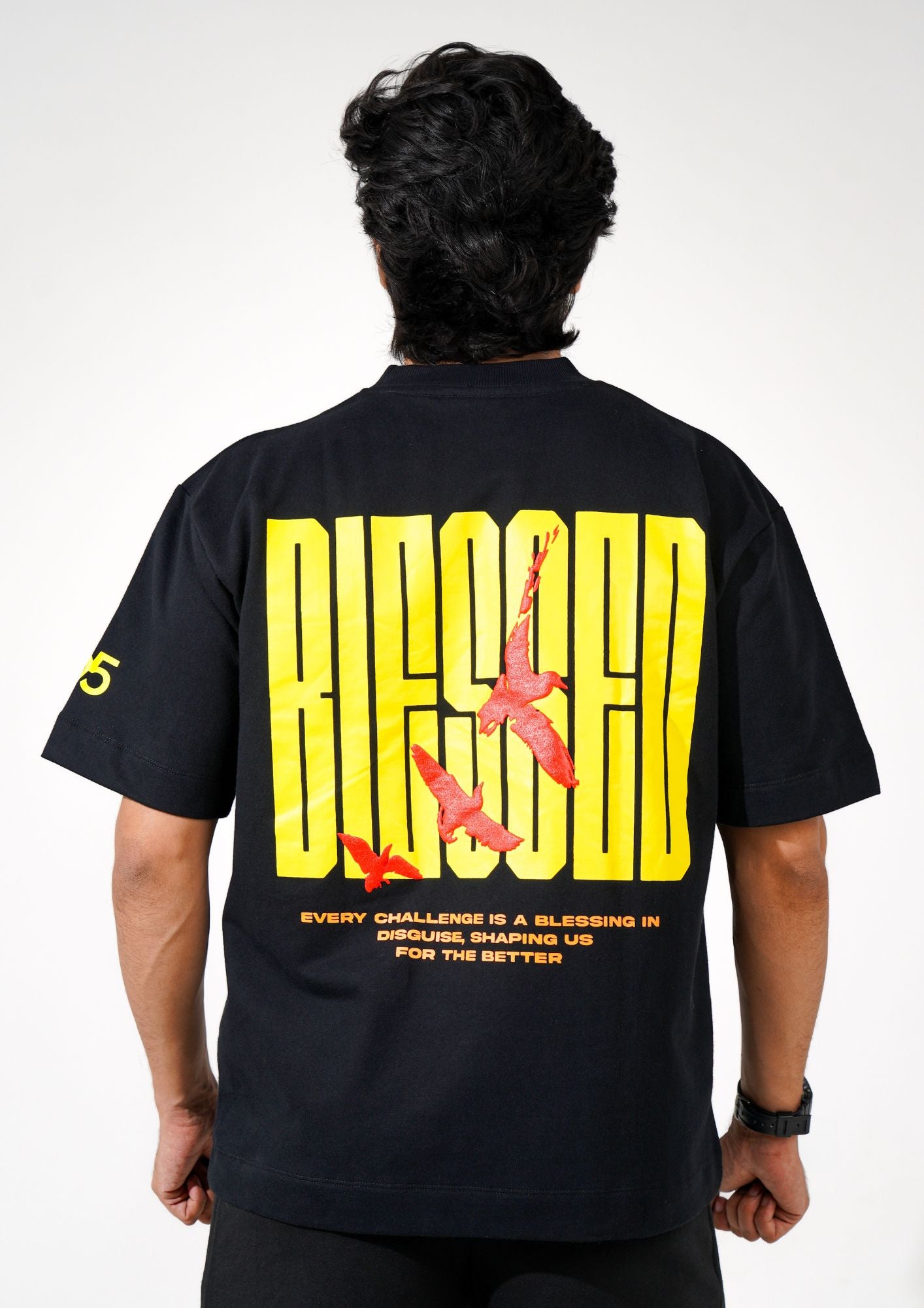 Onyx Black BLESSED T-shirt - 260 GSM
