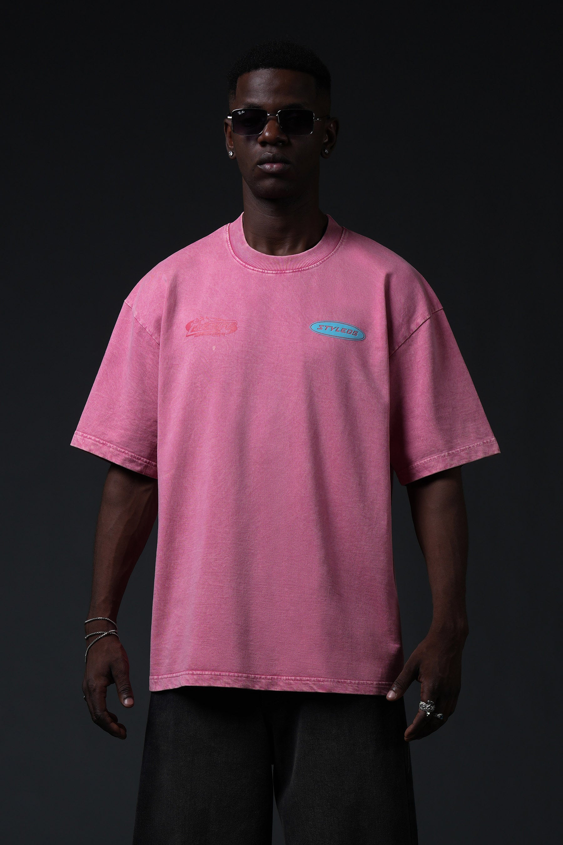 CREATIVE PINK ACID WASH - 250 GSM