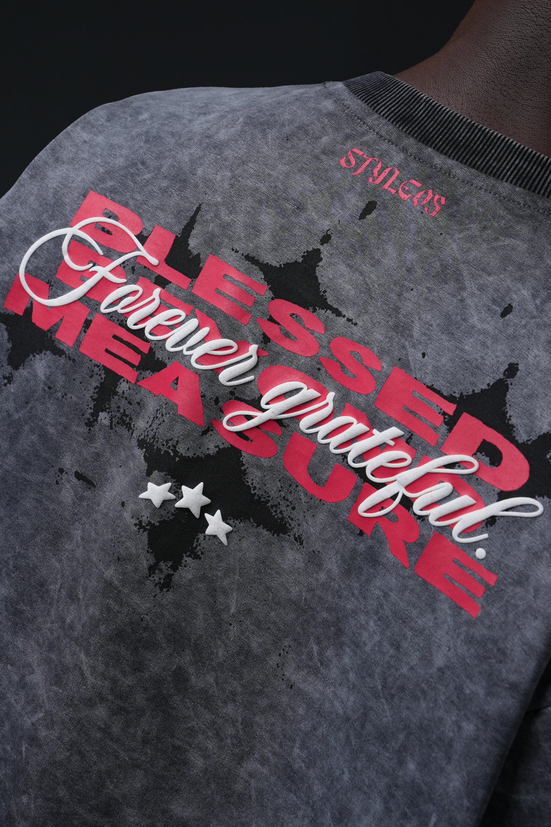 Urban Dark Black Acid Wash -260 gsm