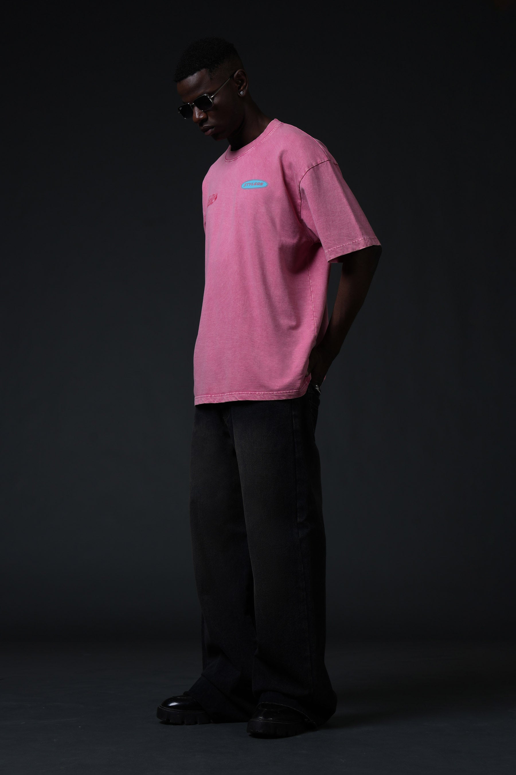 CREATIVE PINK ACID WASH - 250 GSM